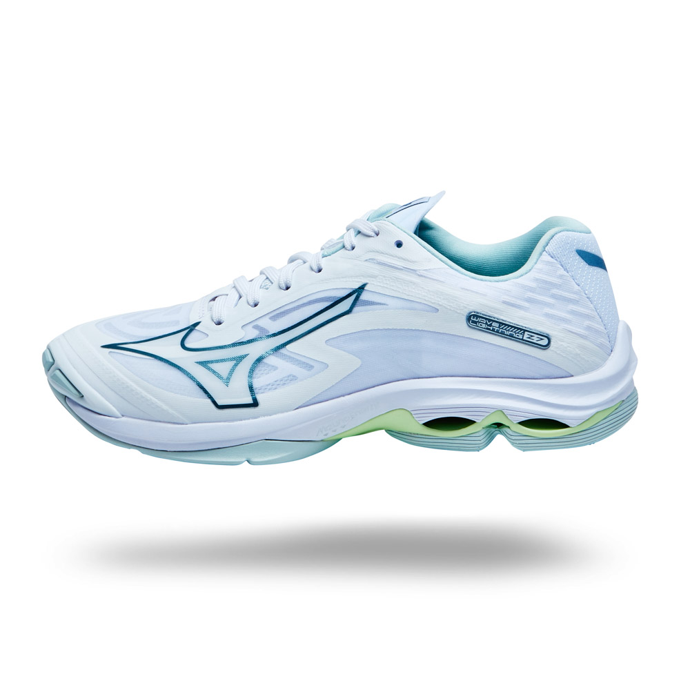 Mizuno Lightning Z7 White/Glacial Ridge Netball Trainers